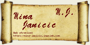 Mina Janičić vizit kartica